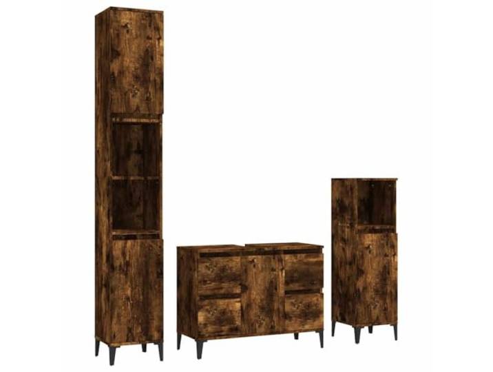 Heofavd 3-TLG. Badmöbel-Set Waschbeckenunterschrank Standschränke