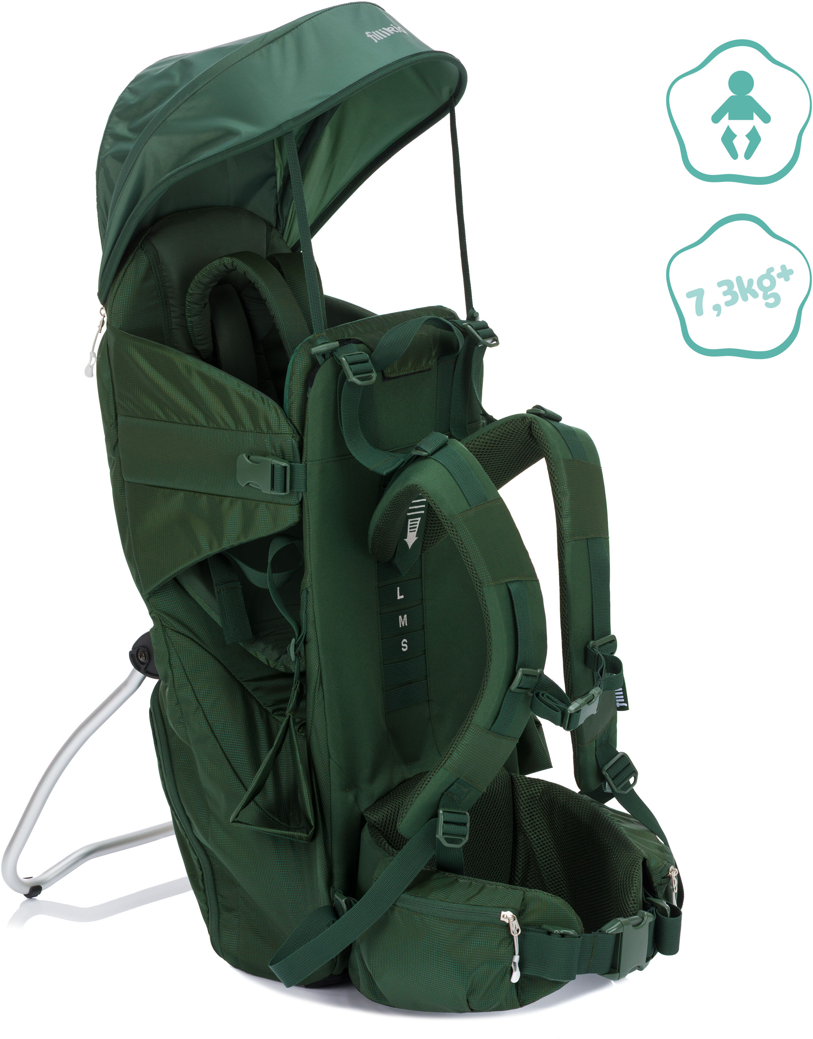 Rückentrage FILLIKID "Trekking", Baby, grün, Polyester, Babytragen