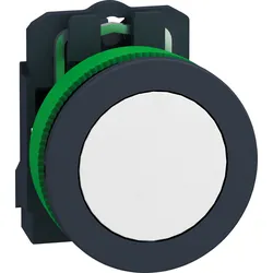 XB5FVM1 - Leuchtmelder, kompl, Flush, Kunststoff, weiss, 30mm, 230V, IP69K