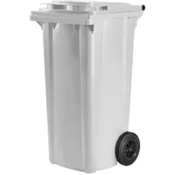 Hardwex Mülltonne 120 l Weiß