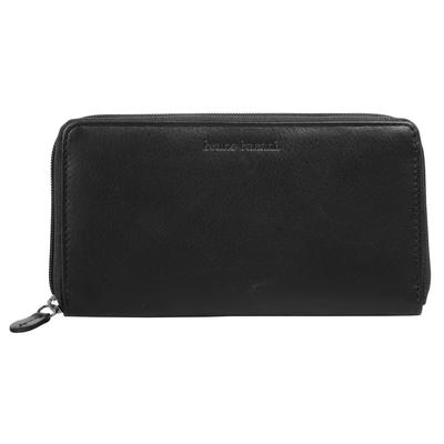 Geldbörse BRUNO BANANI "BRUNO BANANI Damen LEDER echt Leder", Damen, schwarz, Leder, leicht glänzend, unifarben, Kleinlederwaren, echt Leder