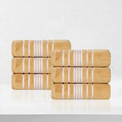 Superior Sadie Zero Twist Cotton Solid Hand Towel, Set of 6