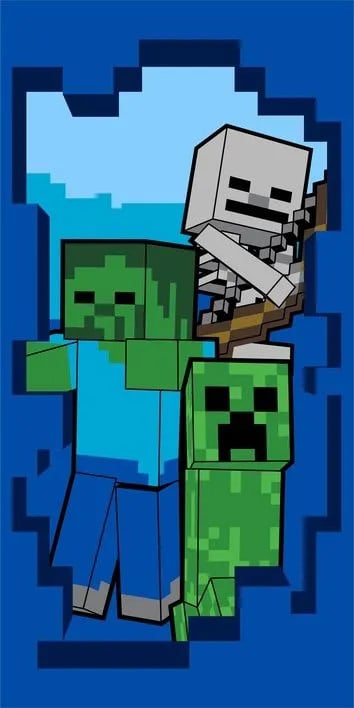 Minecraft Strandlaken voor kinderen, 70 x 140 cm