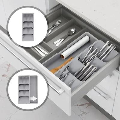 Uplifted Goods Modular Bamboo Culinary And Tableware Storage Tray triple Layer