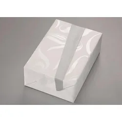 JUNG SCHÖNER VERPACKEN Geschenkpapier 50 cm  x 20 m silber/weiß