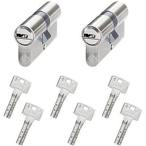 Abus Schließzylinder Bravus 2000, mit 6 Schlüsseln, 35/40 mm, gleichschließend, 2 Stück