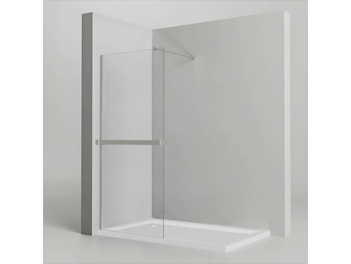 Walk-in-Dusche WELLTIME Walk-In Trento Deluxe , transparent (chromfarben), B:80cm H:190cm, Duschwände, Walk-in-Dusche, 8mm ESG und Antikalkversiegelung
