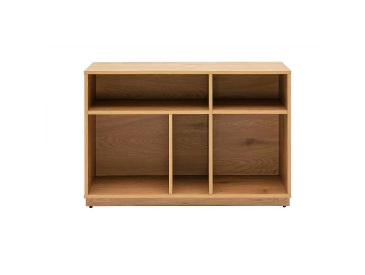 Buffet ouvert avec rangements finition bois clair chêne L96 cm SEVILLE