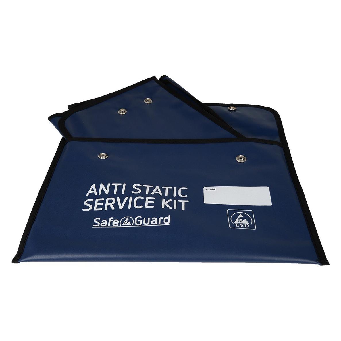 Safeguard ESD-Service Kit, Arbeitsmatte, Vinyl, blau, 600 x 600 mm (Statikschutz) (SG-SKIT-BL-600X600-4DK)