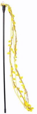 Inspired Finds TasselChase Interactive Cat Wand Toy With Bell & Long Handle yellow