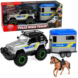 Polizei-Geländewagen-Pferdeanhänger-Lichter- und Soundset