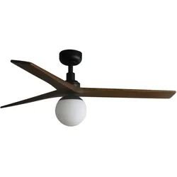 DC Deckenventilator Klim M Schwarz-Nussbaum mit Licht & Fernbedienung