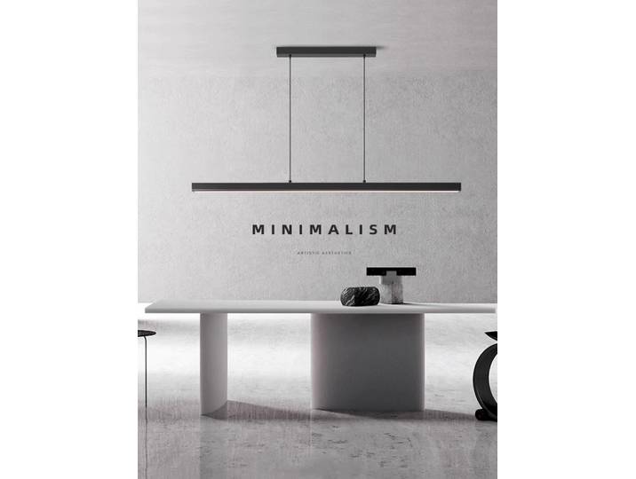 Minimalisme moderne longue bande Led salle à manger pendentif lumières Restaurant Bar Table lustres éclairage à la maison bureau lampes luminaires