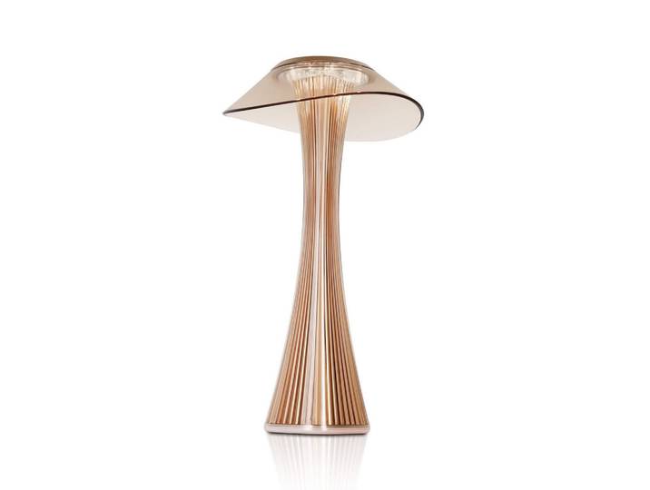 Nettlife Led-Tischleuchte schlank 15.1/15.1/27.4 cm, Goldfarben, Metall, LED integrated, 15.1x27.4x15.1 cm, Lampen & Leuchten, Innenbeleuchtung, Tischlampen