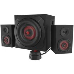 GENESIS Helium 610BT Lautsprecherset 60 W PC/Laptop Schwarz, Rot 2.1 Kanäle 2-Wege 30 W Bluetooth