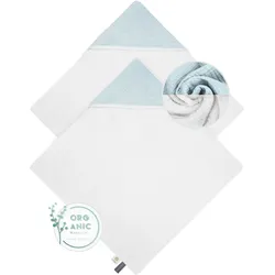 Aspero, Pucktuch + Nuscheli, 2x Baby Musselin Wickeltücher aus Bio-Baumwolle (75 x 75 cm)