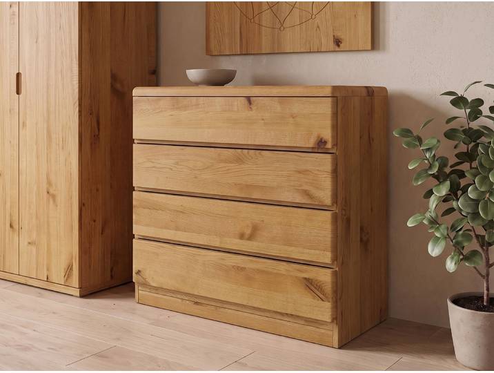 Wildeichenkommode „Norbert“ 100 cm Massivholz Wildeiche