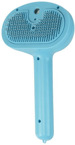 United Pet Grooming Brush With Antibacterial Spray & Self Cleaning Massage Comb blue