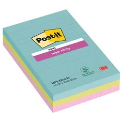 Post-it Super Sticky 3 Haftnotizblöcke »Cosmic Collection« liniert türkis