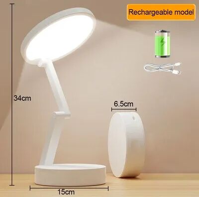 Evergreen Home Goods Rechargeable Foldable LED Reading Light, Portable USB Desk Lamp, Energy Saving Book Light For Reading, Clock Fold Design a Type No Clock