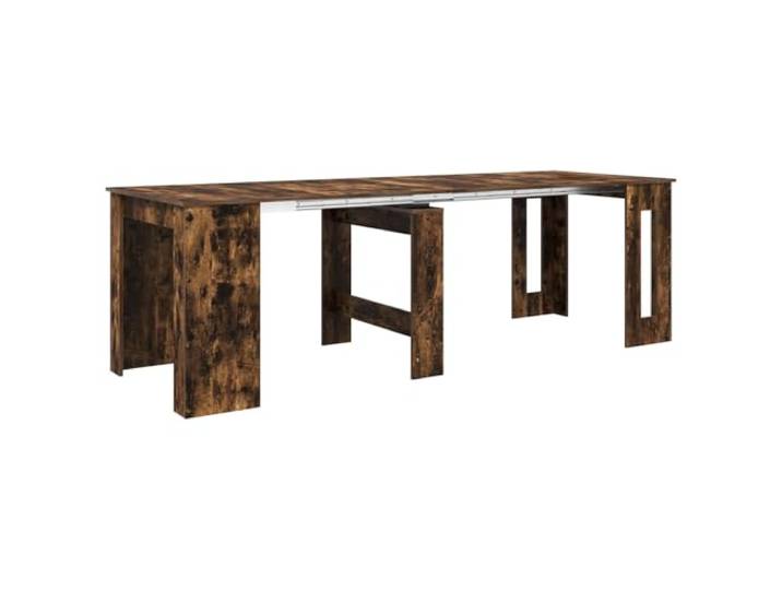 Esstisch 240 x 85 x 75 cm Holzwerkstoff Geräucherte Eiche Ausziehbarer Mechanismus, wasserabweisende Oberfläche, rechteckige Form, Essbereich, Küche, Arbeitsplatz, Bastelfläche
