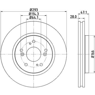 Hella Bremsscheibe [Hersteller-Nr. 8DD355115-941] für Honda