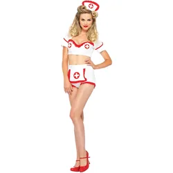 Leg Avenue Pin-Up Krankenschwester Kostüm - für Fasching (M)