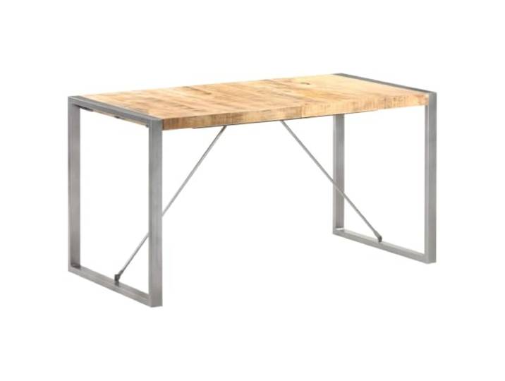 Makastle Esstisch 140x70x75 cm Raues Mango-Massivholz