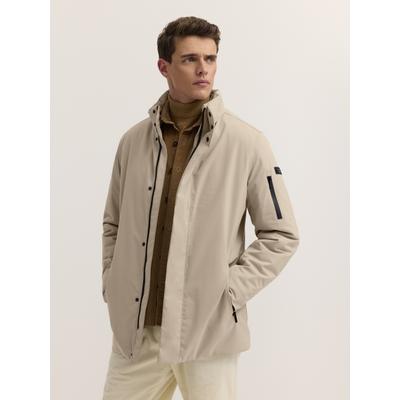 Kurzjacke BUGATTI "Regular Fit", Herren, Gr. 50, 30, beige, 100% Polyester, unifarben, regular fit, Jacken Kurzjacke, Regular Fit Sorona Stehkragen