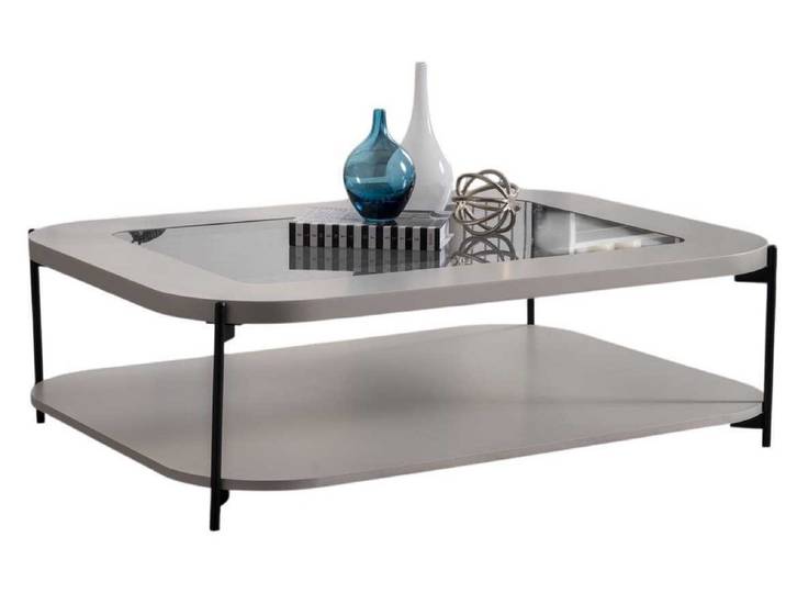 JVmoebel Couchtisch Grauer Wohnzimmer Couchtisch Schicker Rechteckiger Kaffeetisch, Made in Europa