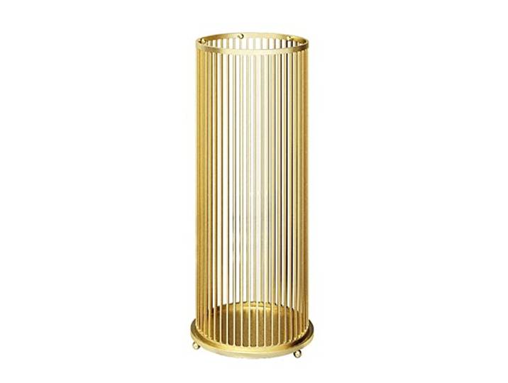 Schirmständer WXYZ Licht Luxus Schmiedeeisen, Hause Eingang Hotellobby Regenschirm Lagergestell, Mit 4 Haken, Weiß Schwarz Gold Pink 58x22cm (Color : Gold)