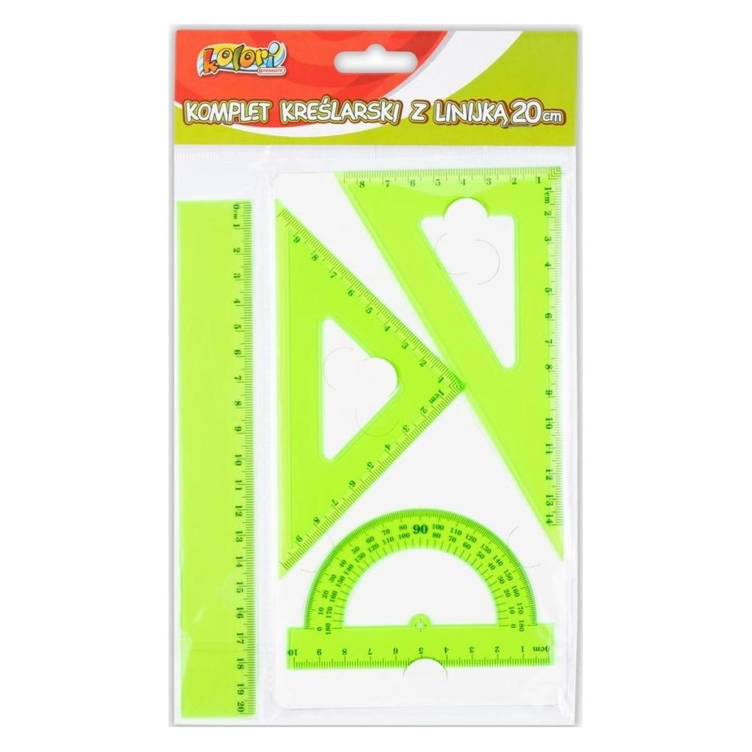 Penmate Drafting set with a ruler 20cm green (20 cm, Kunststoff) (360030)