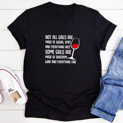 ForAllApparel Not All Girls Are Made Of Sugar And Spice And Everything Nice T Shirt Black Heather 3XL
