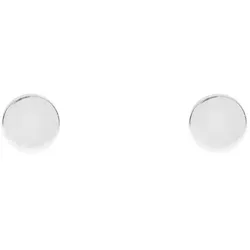 LEAF - OHRSTECKER MINI RUND - silber