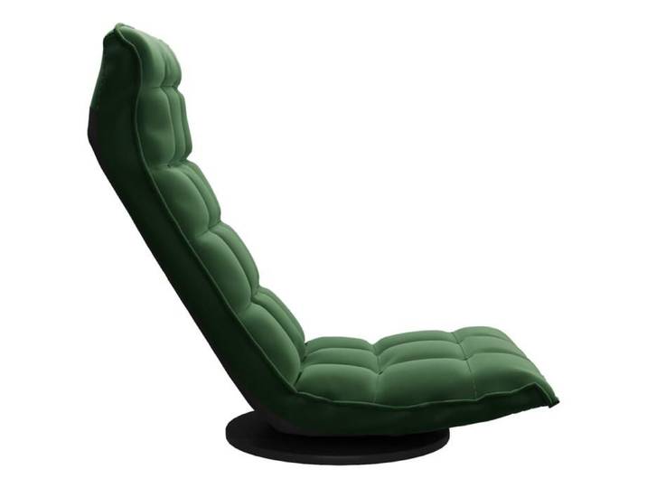 Confortable Chaise pivotante de sol Entièrement réglable Vert foncé Velours__22416