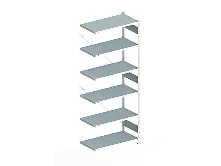 Meta - Anbauregal 2500x1000x500 mm verzinkt Fachlast 230 Kg