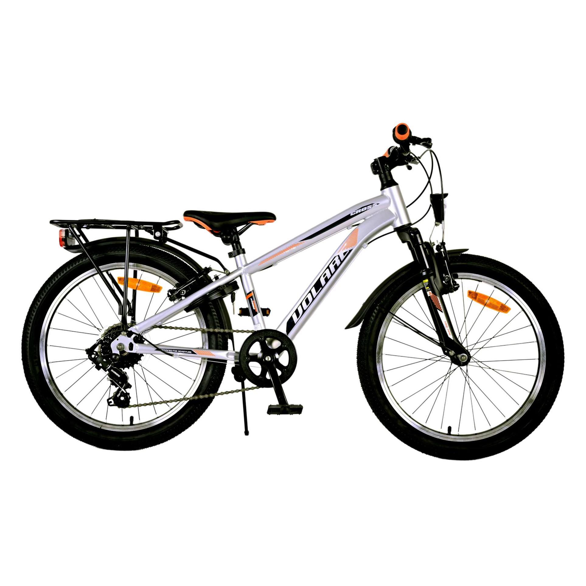 Volare Cross Kinderfiets - Jongens - 20 inch - Zilver, 6 versnellingen (20") (22145)