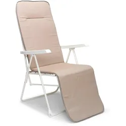 Relaxliege Chiemsee Beige/Weiß