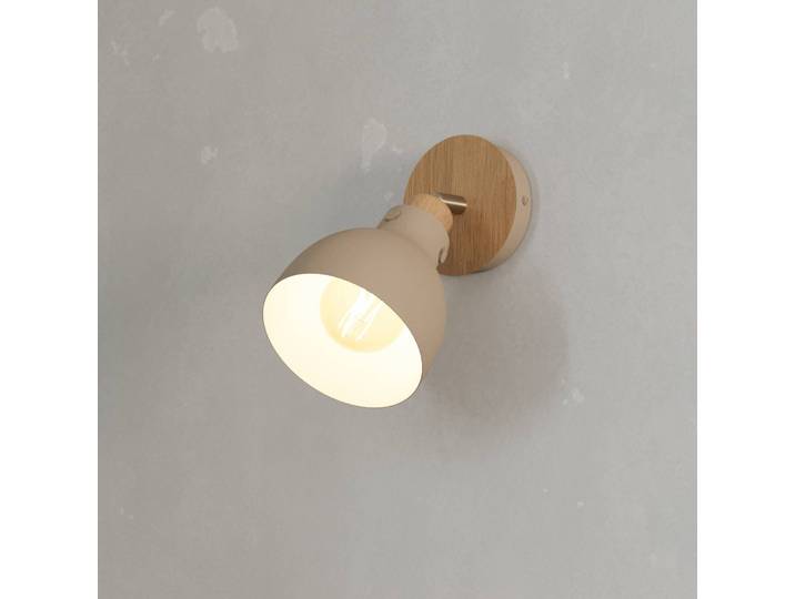 EGLO Wandstrahler Arrecife, dimmbar, creme / amber, für Wohn- / Esszimmer, Metall, Skandinavisch