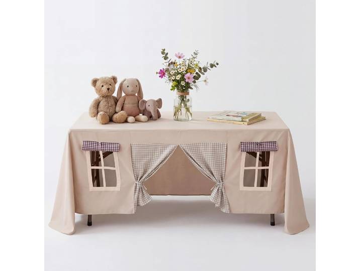 Grande nappe de jeu pour maisonnette, housse de tente forteresse, nappe d'intérieur et d'extérieur pour maisonnette de jeu, idéale pour les fêtes d'anniversaire