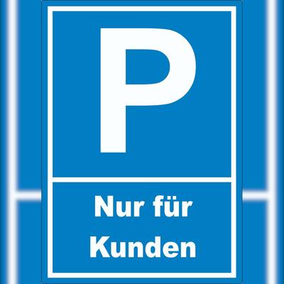 HB-Druck Kunden Parkplatz Aufkleber Nur für Kunden A1 (594x841mm)