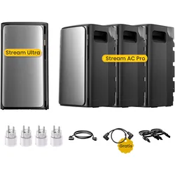 EcoFlow Stream Ultra, All-in-One Speicher für Balkonkraftwerke, by Powerness - Stream Ultra + 3 x Stream AC Pro | 7680Wh / 4 x Smart Plug / Powerness Express (Lieferzeit: 5-14 Werktage)