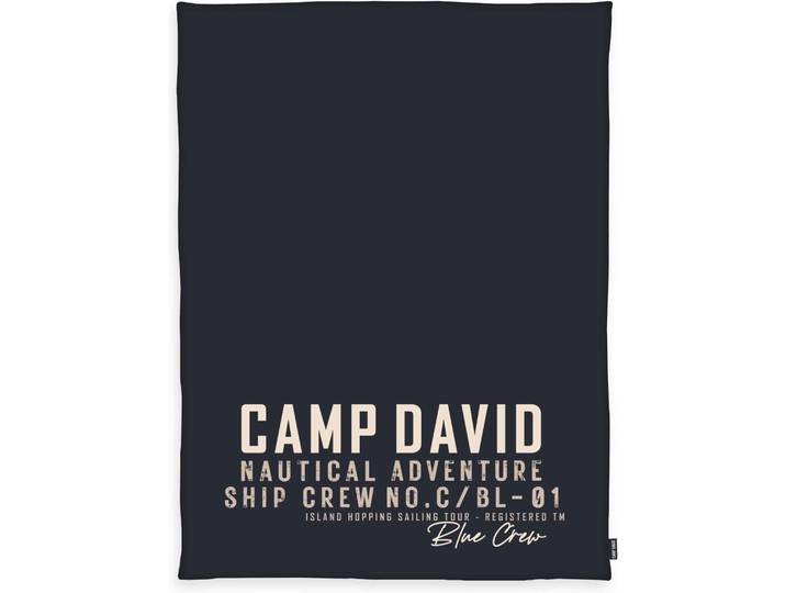 Wohndecke CAMP DAVID Blue Crew Navy , blau (dunkelblau), B:150cm L:200cm, Polyester, Wohndecken, Wohndecke, gewebtes Label