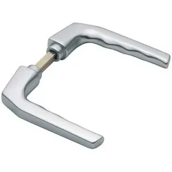 Hoppe Türdrückerpaar Frankfurt 117L Alu.F1 o.Rosetten 4-KT.8mm