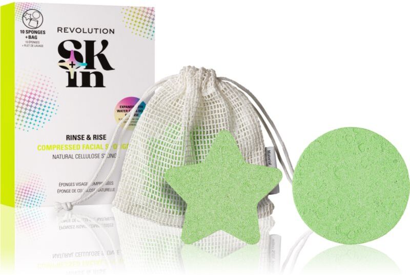Revolution Skincare Rinse & Rise cleansing puff for the face 10 pc
