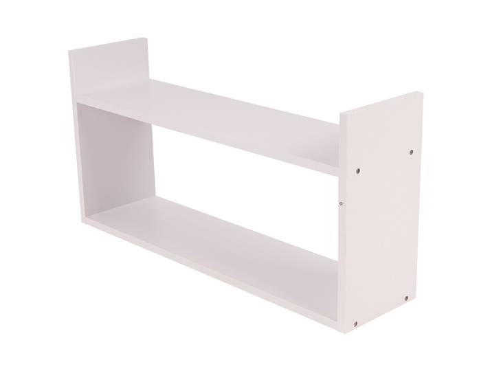 Étagère murale Pemotoh MDF panneau de fibres de bois à densité moyenne , revêtu Blanc/Blanc 35cm
