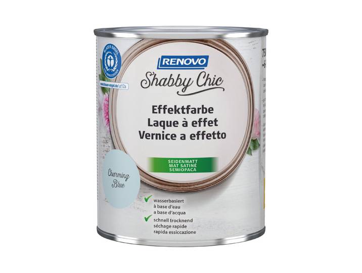 Renovo Shabby Chic Effektfarbe Blau 750 ml
