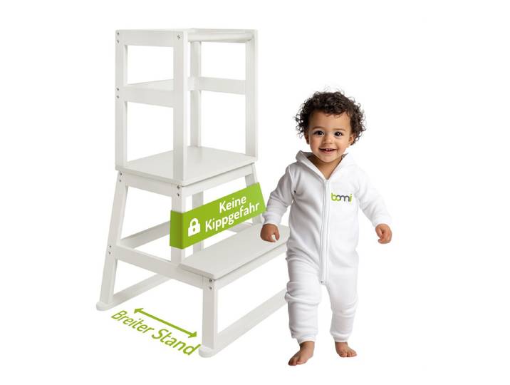 BOMI Stehhilfe Montessori Lernturm Swubi (sicherer Tritthocker, Lernturm für Kinder, 1 St), Lern Tower für die Küche
