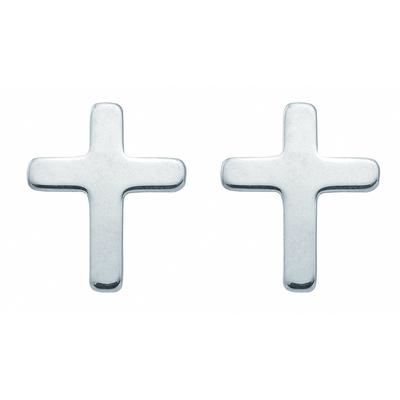 Paar Ohrhänger ADELIA´S "Kreuz Ohrstecker Ohrringe 925 Silber", silber, Ohrringe, Damen, Damen, Silber 925 (Sterlingsilber), Silberohrringe Kreuz