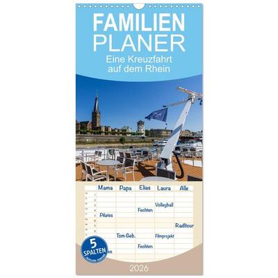 Familienplaner 2026 - Eine Kreuzfahrt auf dem Rhein mit 5 Spalten (Wandkalender, 21 x 45 cm) CALVENDO